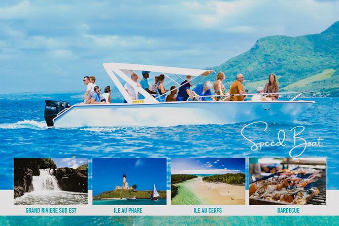 5 Islands Speedboat Cruise incl. Snorkeling in Blue Bay + Lunch at Ile aux Cerfs - Lunch, drinks, and the real value of $110.79