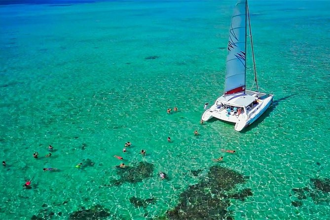 Catamaran Adventure Full Day: Ile aux cerfs,GRSE Waterfall,Snorkeling &BBQ Lunch - Snorkeling in the Trou d’Eau Douce lagoon