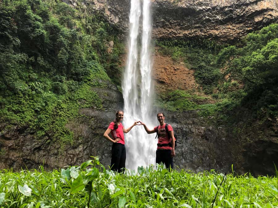 From Chamarel: Waterfall Eco-Hike Adventure - The descent into the river gorge