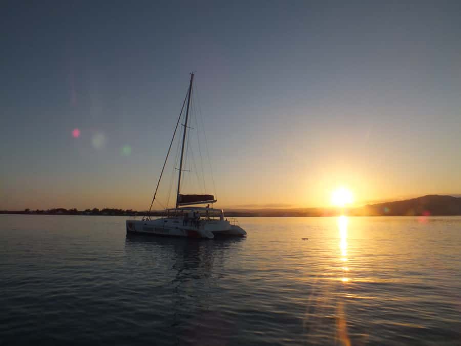 Ile aux Aigrettes: Private Sunset Cruise Tour - Anchoring beside Ile aux Aigrettes