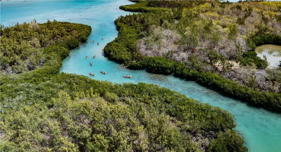 Ile d Ambre Kayaking - A swim or snorkel stop in the coastal water