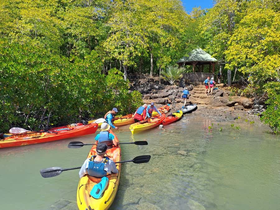 Ile d Ambre Kayaking - Crossing the island on foot