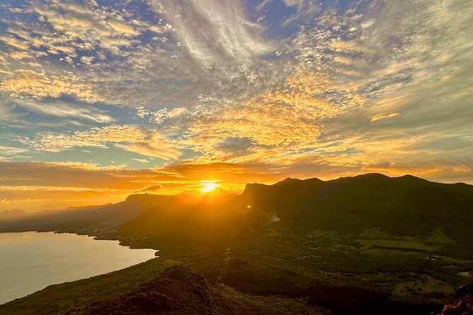 Le Morne Brabant Sunrise Hike - Rock scrambling near the summit