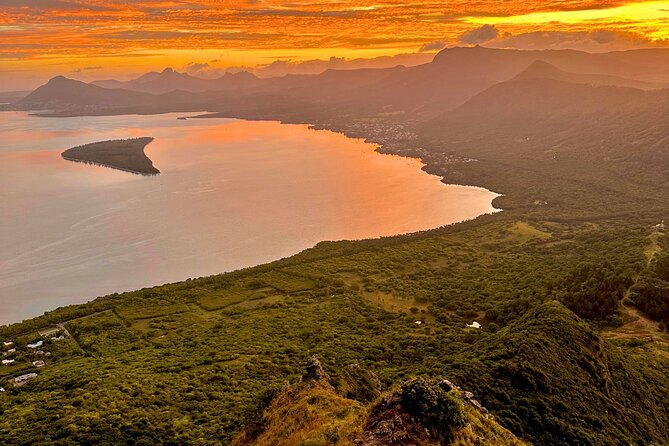 Le Morne Brabant Sunrise Hike - The summit view over Mauritius