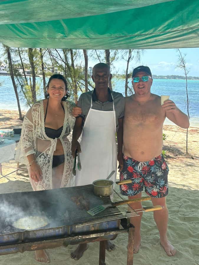 Mauritius 5 Islands Hopping Tours - PRIVATE BOAT - A beach BBQ with a full spread