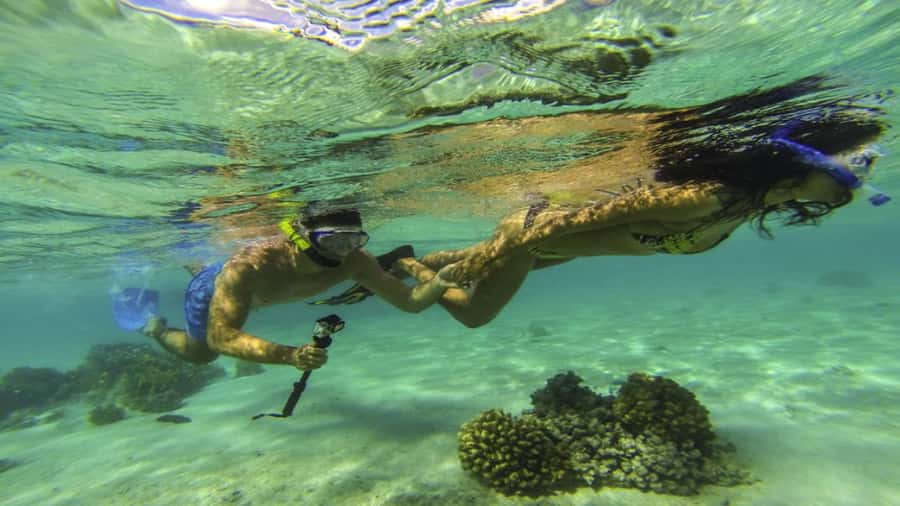 Mauritius: Ile aux Cerf Catamaran w/Waterfall Visit & Lunch - The catamaran ride and the east-coast view