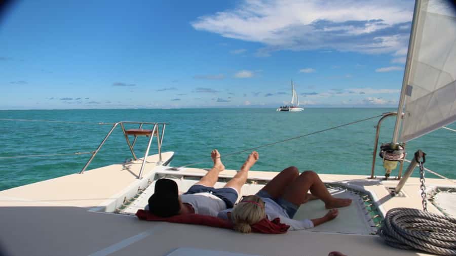 Mauritius: Ile aux Cerf Catamaran w/Waterfall Visit & Lunch - Snorkeling in the clear lagoon