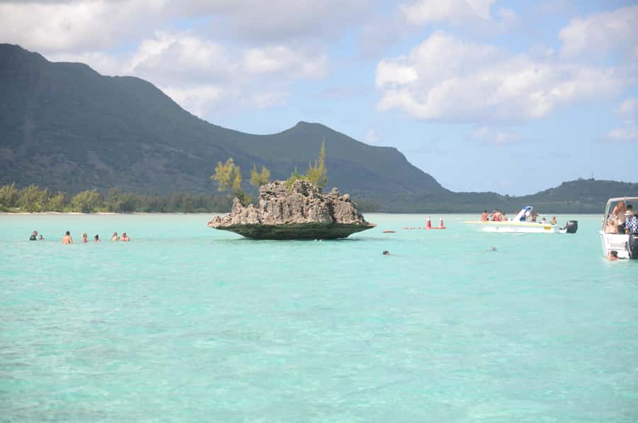 Mauritius: Ocean Swim with Dolphins - Crystal Rock and the Le Morne view