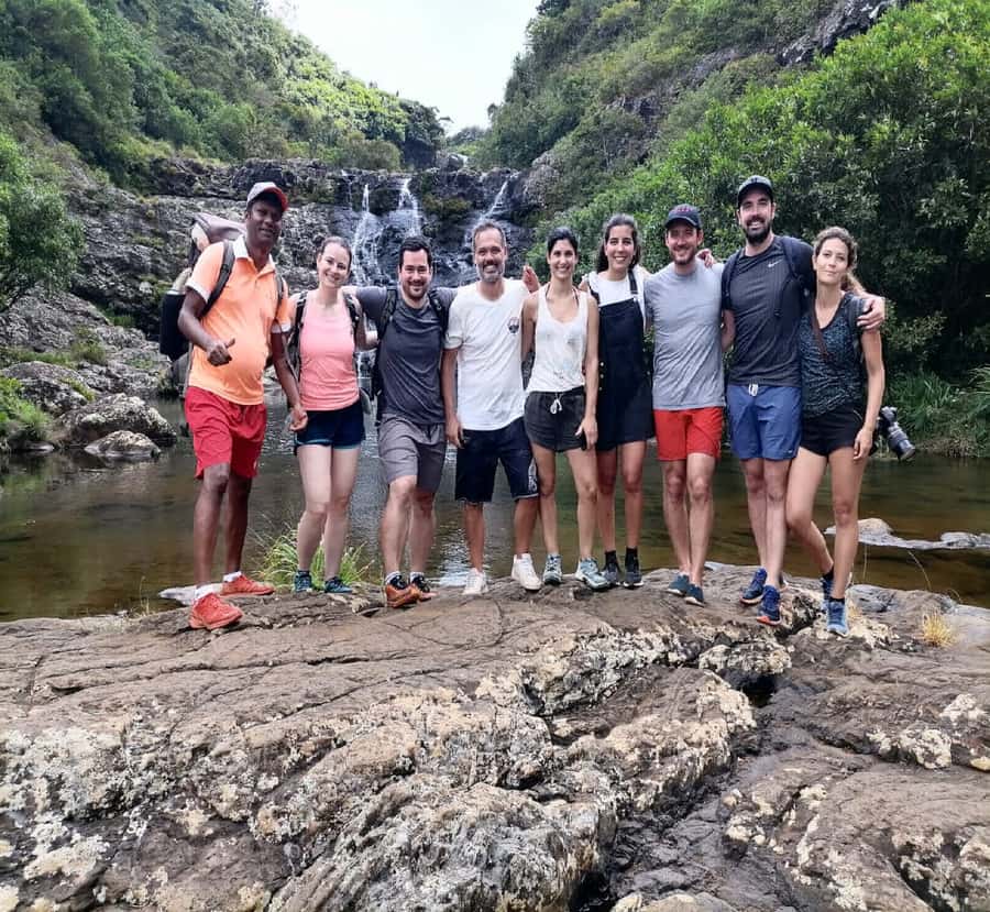 Mauritius: Tamarind Falls Guided Hike with Swim and Lunch - The fifth waterfall and its natural ladder