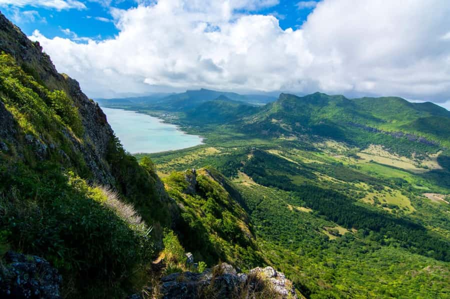 PRIVATE LeMorne Mountain Picturesque Hike-UNESCO Recognised - The final climb: where a guide earns the fee