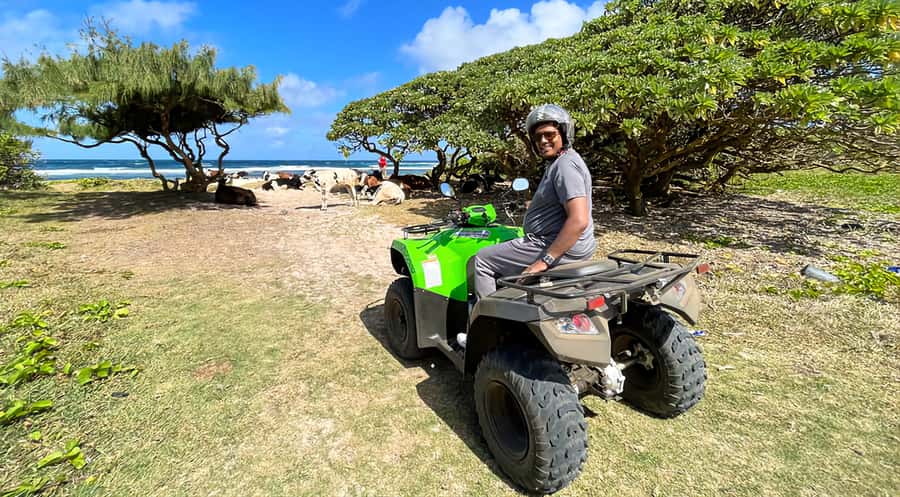 South of Mauritius: Quad Bike Tour - Getting used to the quad before the open tracks